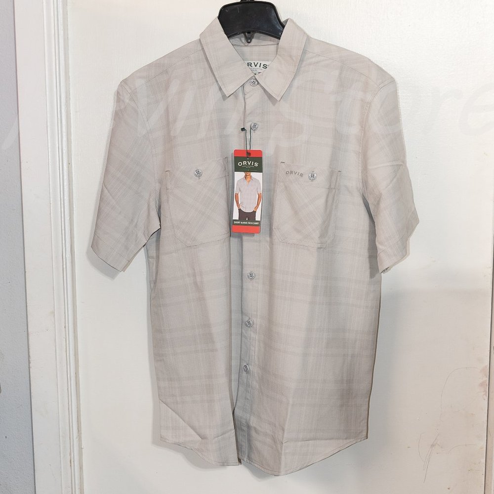 Light Gray NWT Orvis Men’s Short Sleeve Woven tech shirt